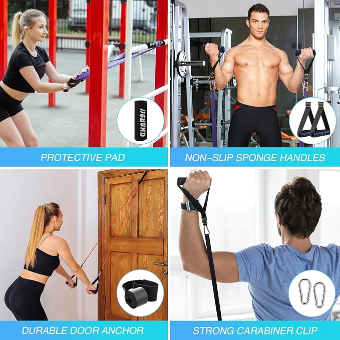 Resistance Bands Set, Pull Up Assistance Bands Pull Up Bands Exercise Bands for Men Women, Workout Bands for Working Out, Muscle Strength Training, Body Stretching-GravixFit