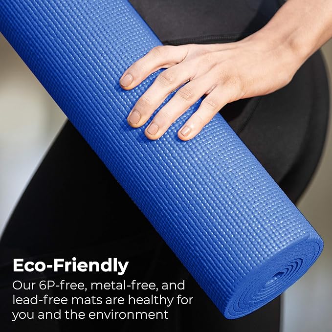 Hello Fit 10-Pack Yoga Mat, 68" x 24" Non Slip Exercise Mat, 4mm Thick Gym Mat for Fitness and Stretching, Bulk Non Toxic Yoga Mats for Schools and Studios-GravixFit