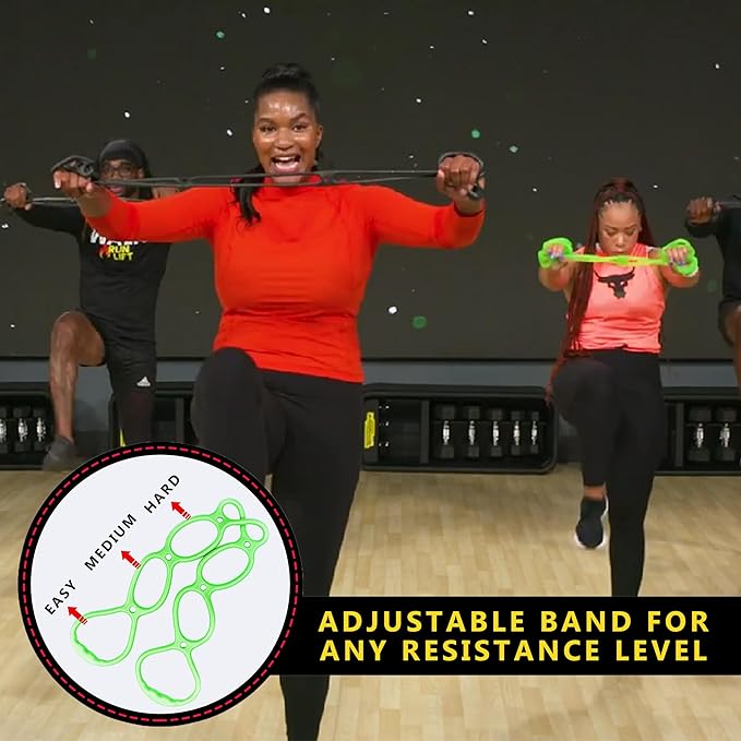 Walk at Home Workout Bands 7 Ring Adjustable Resistance Bands for Working Out Home Workout Walking Exercise Workout Bands Fitness Program Exercise Bands Stretch Bands for Recovery-GravixFit