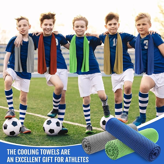 Hosuly 30 Pack Cooling Towels, 40"x12" Ice Breathable Soft Chilly Sweat Rag Microfiber Workout Rags for Gym Cooling Towels for Neck and Face for Yoga Golf Sport Running-GravixFit