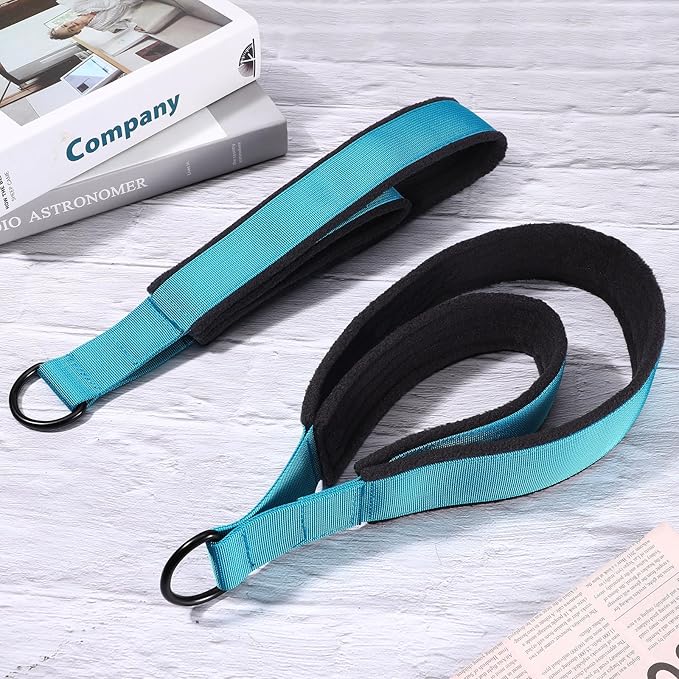 TOBWOLF Pilates Straps - Double Loop D-Ring Straps for Reformer, Padded, Home Gym Workout-GravixFit