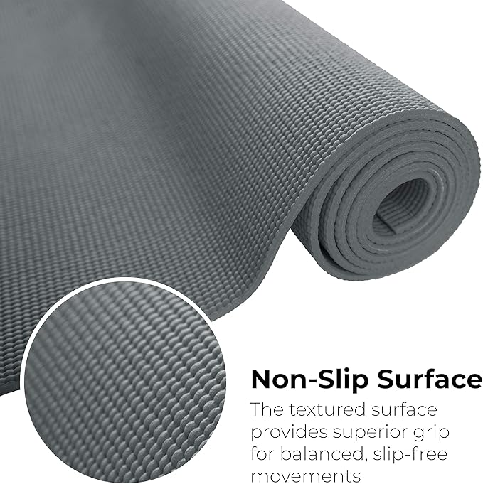 Hello Fit 10-Pack Yoga Mat, 68" x 24" Non Slip Exercise Mat, 4mm Thick Gym Mat for Fitness and Stretching, Bulk Non Toxic Yoga Mats for Schools and Studios-GravixFit