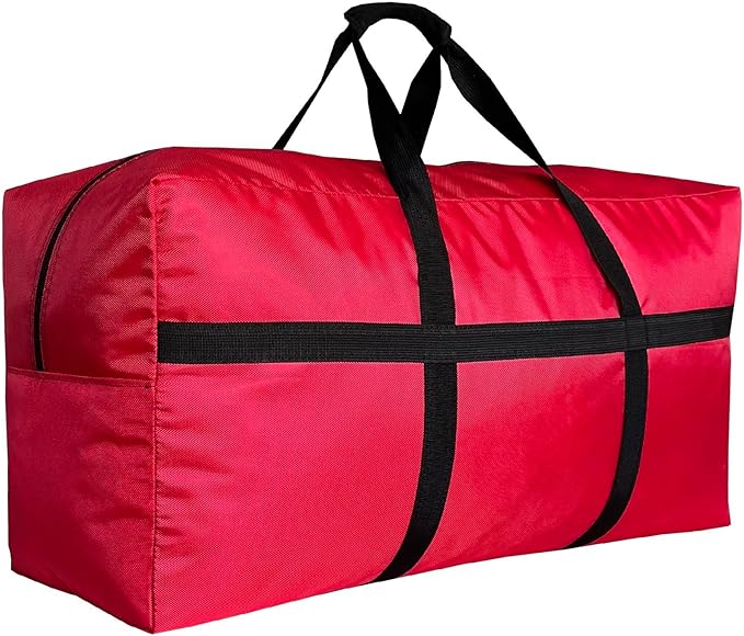 Extra Large Duffle Bag for Travel, Big Foldable Storage Bag - Red-GravixFit