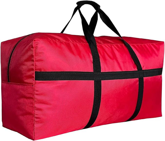 Extra Large Duffle Bag for Travel, Big Foldable Storage Bag - Red-GravixFit
