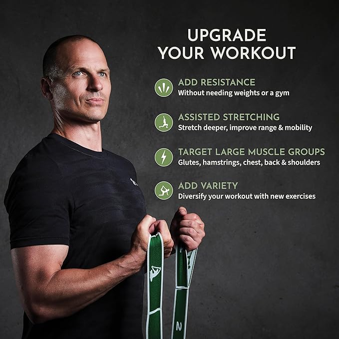 Stretching Strap Set of 3, Stretch Straps with Loops for Yoga, Pilates, Dance, Physical Therapy, 3 Resistance Bands, Stretch Bands for Exercise, Flexibility, Yoga Straps for Stretching-GravixFit