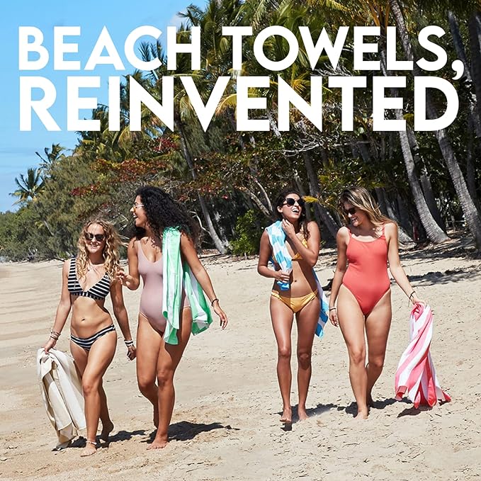 Dock & Bay Beach Towel - Quick Dry, Sand Free - Compact, Lightweight - 100% Recycled - Includes Bag - Cabana Light - Malibu Pink - Extra Large (200x90cm, 78x35)-GravixFit