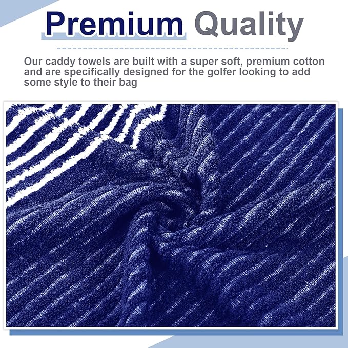 Mixweer Caddy Golf Towel 22" x 42" Large Caddy Towel Camping Sport Towels Cotton Soft Towels for Man Golf Lovers-GravixFit