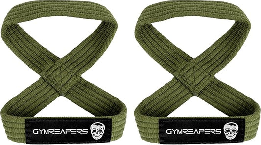 Gymreapers Figure 8 Lifting Straps For Deadlift, Powerlifting, Strongman, & Cross Training Strong Weightlifting Wrist Straps For Men, Women-GravixFit