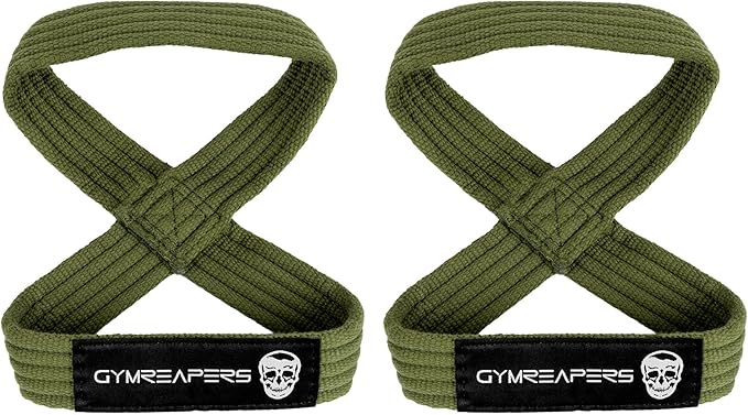 Gymreapers Figure 8 Lifting Straps For Deadlift, Powerlifting, Strongman, & Cross Training Strong Weightlifting Wrist Straps For Men, Women-GravixFit
