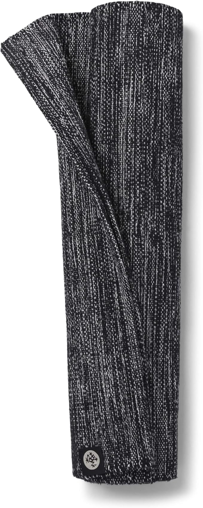 Manduka Shala Yoga Rug 71" - Outdoor Yoga & Meditation | Foldable & Machine Washable | Natural Cotton | Handmade | 71 x 26 inches | Black Heather-GravixFit