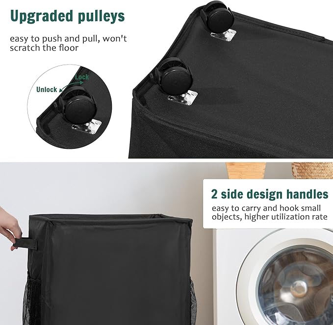 Yoga Mat Storage Racks, Home Gym Storage Rack with Wheels, Yoga Mat Holder Side 2 Mesh Pockets, Yoga Storage Basket Holds 4 Yoga Mats, 2 Foam Rollers, 6 Resistance Bands-GravixFit