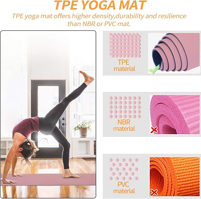Yoga Starter Kit - 11-Piece Set with Yoga Blocks, Strap, Ball, Mat, Carrying Strap, Net Bag, Cooling Towel-GravixFit