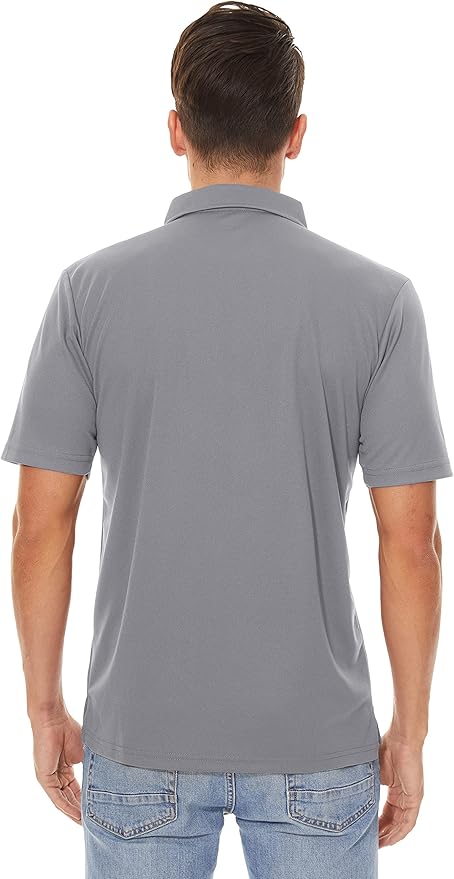 MAGCOMSEN Men's Polo Shirts 3 Buttons Casual Work T Shirts Quick Dry Short Sleeve Golf Shirt Pique Jersey Outdoor Performance-GravixFit
