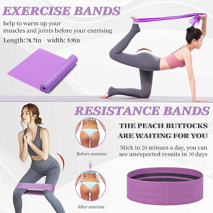 Yoga Wheel Set, Wheel Foam Roller with Back Cracker Roller for Pain Relief & Deep Tissue Massage and Stretching 500lbs Capacity, Trigger Point Therapy Massage Ball, Yoga Blocks 2 Pack with Strap-GravixFit