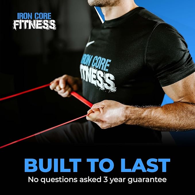 Pull Up Assistance Resistance Bands - Long Loop Power Bands for Men and Women - Strength Power Flexibility Training at Home & Gym - Ebooks & Workout Chart Included by Iron Core Fitness-GravixFit