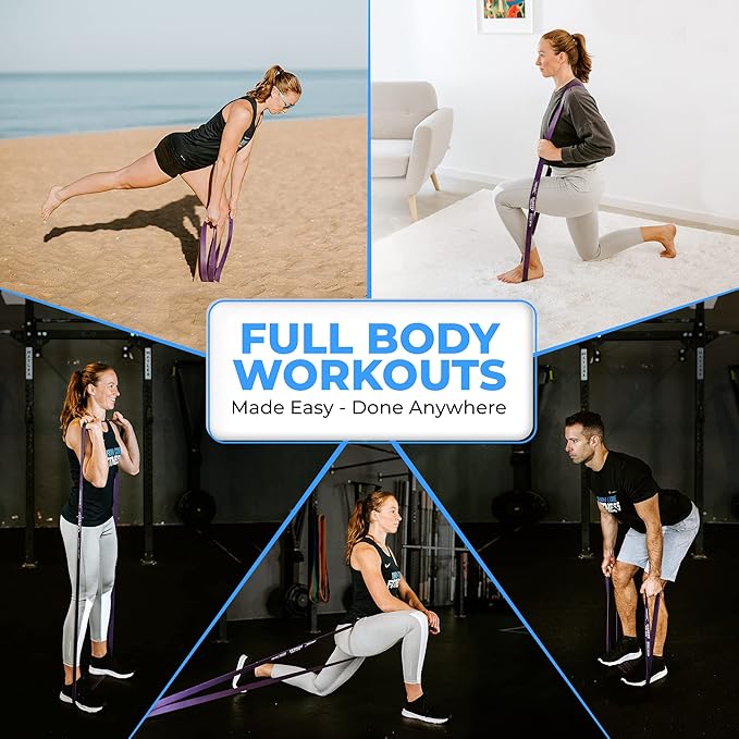 Pull Up Assistance Resistance Bands - Long Loop Power Bands for Men and Women - Strength Power Flexibility Training at Home & Gym - Ebooks & Workout Chart Included by Iron Core Fitness-GravixFit