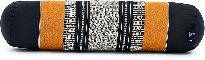 Leewadee Small Yoga Bolster – Shape-Retaining Cervical Neck Roll, Tube Pillow for Comfortable Reading, Kapok Filling, 22 x 6 x 6 inches-GravixFit