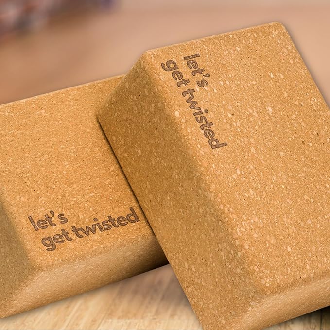 Premium Cork Yoga Blocks - Extra Large Yoga Block 2-Pack or Extra Tall 1-Pack for Inflexible Yogis | Natural, High-Density Cork for Superior Support & Stability | Optional Yoga Strap & Gift Box-GravixFit