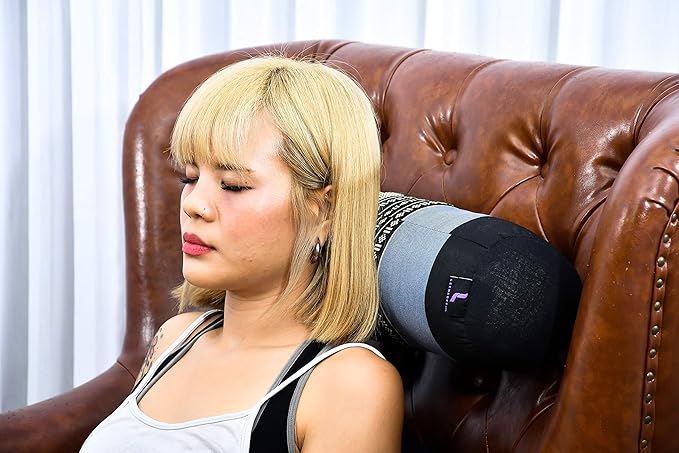 Leewadee Small Yoga Bolster – Shape-Retaining Cervical Neck Roll, Tube Pillow for Comfortable Reading, Kapok Filling, 22 x 6 x 6 inches-GravixFit