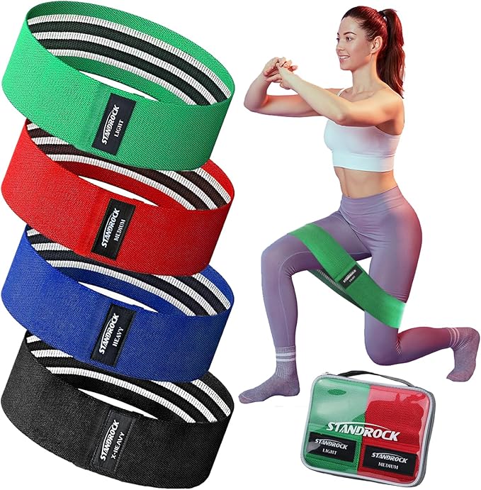 Fabric Resistance Bands for Working Out, 3 and 4 Levels Booty Bands Long Resistance Bands for Women and Men | Elastic Bands for Exercise Bands Resistance Workout Bands Resistance-GravixFit