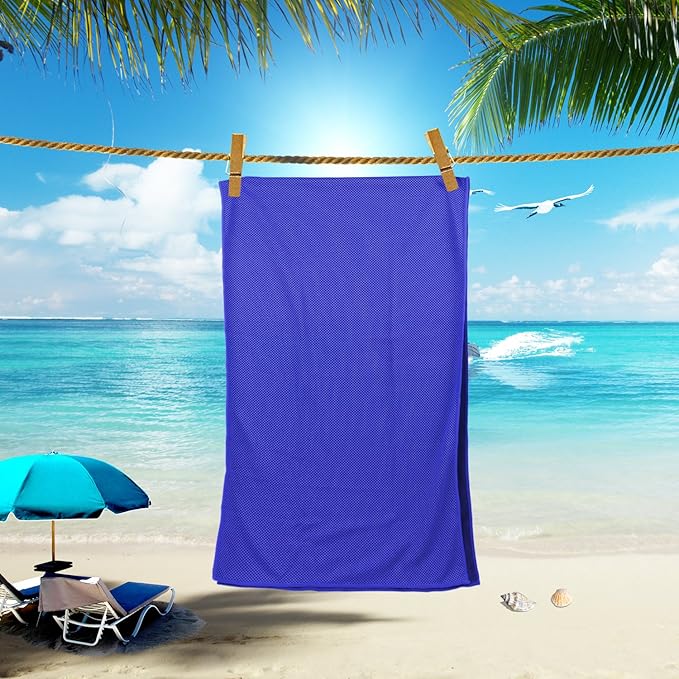 Cooling Towels 40 Pack 40"x 12", 160gsm Bulk Cool Towels, Soft Breathable, Super Absorbent, Quick Cold Towel, for Bowling, Yoga, Travel, Camping, Golf, Football, Hiking, Outdoor Work-GravixFit