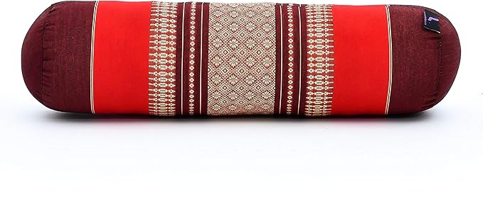 Leewadee Small Yoga Bolster – Shape-Retaining Cervical Neck Roll, Tube Pillow for Comfortable Reading, Kapok Filling, 22 x 6 x 6 inches-GravixFit