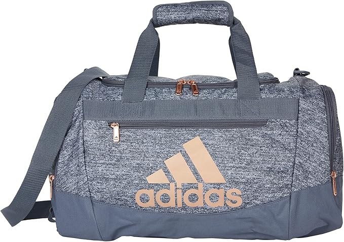 adidas Unisex Defender 4.0 Gym Duffel Bag for Men and Women, Jersey Onix Grey/Rose Gold/Onix Grey, Small (38L)-GravixFit