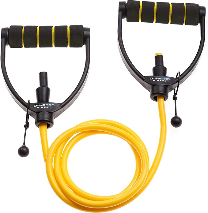 DYNAPRO Exercise Resistance Bands, Adjustable Length, Comfort Handles, Professional Quality, Anti-Snap. Great for Workouts, Physical Therapy, Yoga-GravixFit