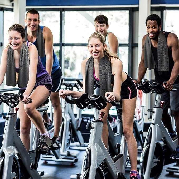 Shellwei 50 Pcs Cooling Towel 40 x 12 Inch Microfiber Workout Towels Breathable Chilly Towel Ice Cool Cold Towels Bulk Fast Drying Absorbent Sweat Rag for Neck Yoga Sports Golf Gym-GravixFit