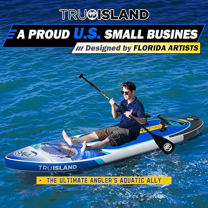 TRUISLAND Inflatable Paddle Board, Stand Up Paddle Board with Backpack, Non-Slip Thickened Deckpad, Waterproof Phone Case, Leash, Paddle, Hand Pump
