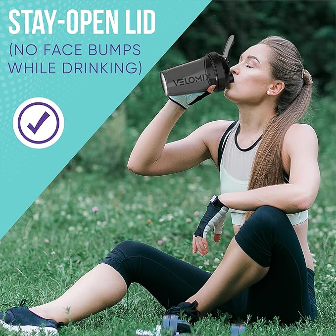 '-6 PACK- Shaker Cups for Protein Shakes 20 oz - 6x Wire Whisk | Leak Proof Protein Shaker Bottle for Protein Shakes, Shaker Bottle Pack for Pre & Post Workout, Shaker Cup (ALL IN BLACK)-GravixFit