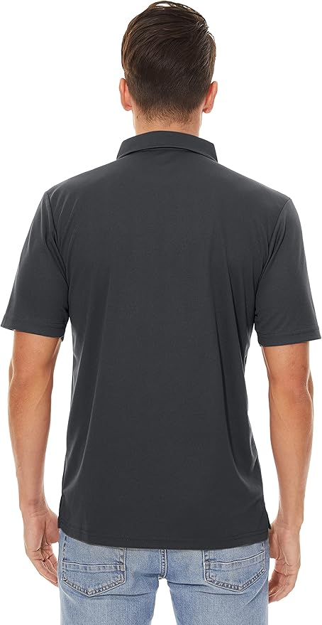 MAGCOMSEN Men's Polo Shirts 3 Buttons Casual Work T Shirts Quick Dry Short Sleeve Golf Shirt Pique Jersey Outdoor Performance-GravixFit