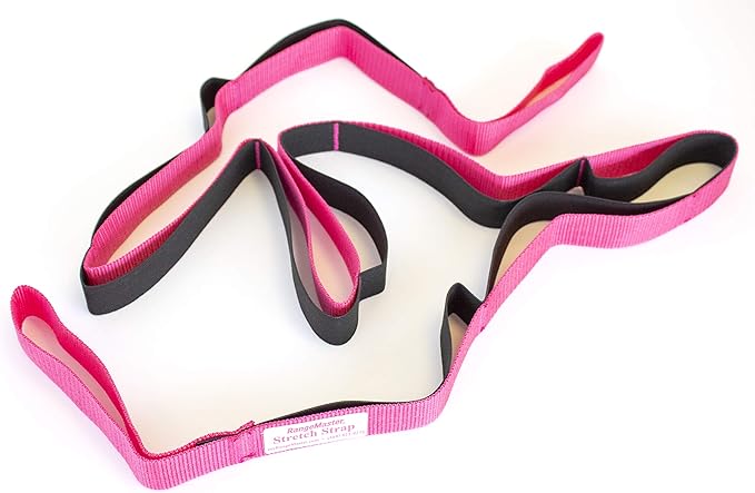 RangeMaster Stretch Strap with Exercise Guide│ Versatile Multi-Loop Strap Perfect for Yoga, Pilates, and Physical Therapy │ Portable │ Helps Improve Flexibility-GravixFit