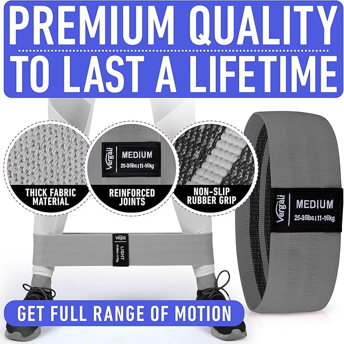 Resistance Bands for Working Out with Workout Bands Guide. 4 Booty Bands for Women Men Fabric Elastic Bands for Exercise Bands Resistance Bands for Legs Bands for Working Out Hip Thigh Glute Bands Set-GravixFit