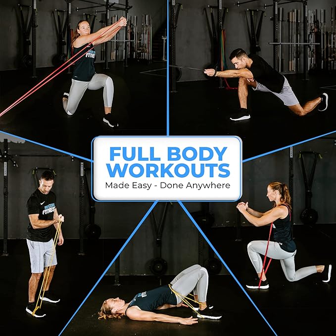 Pull Up Assistance Resistance Bands - Long Loop Power Bands for Men and Women - Strength Power Flexibility Training at Home & Gym - Ebooks & Workout Chart Included by Iron Core Fitness-GravixFit