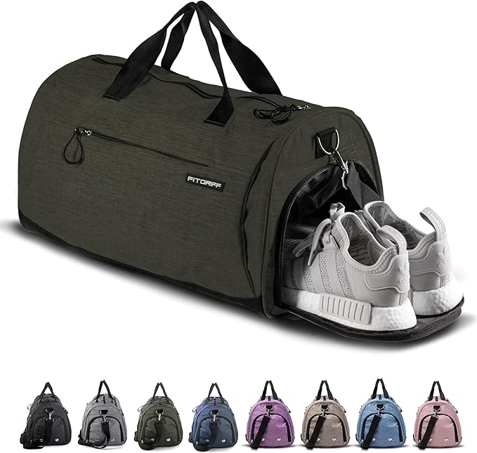 Fitgriff® Gym Bag for Men & Women with Shoe & Wet Compartment - Duffle Bag for Travel, Sports, Fitness & Workout-GravixFit