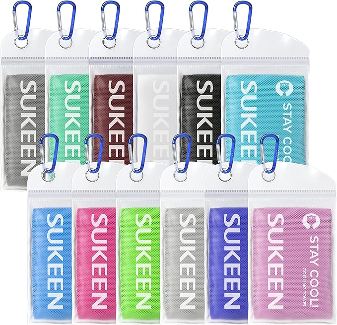 Sukeen Cooling Towel,Instant Evaporative Cooling for Sports,Yoga,Golf,Gym,Neck,Workout and More(40”x 12”)-GravixFit