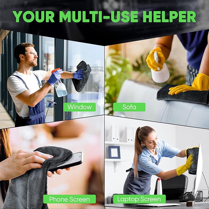 KKV 2-Pack Microfiber Towels (35"x 24") Extra Large Ultra Absorbent Drying Towel for Cars and Trucks, Without Streaks, Scratches, or Water Spots-GravixFit