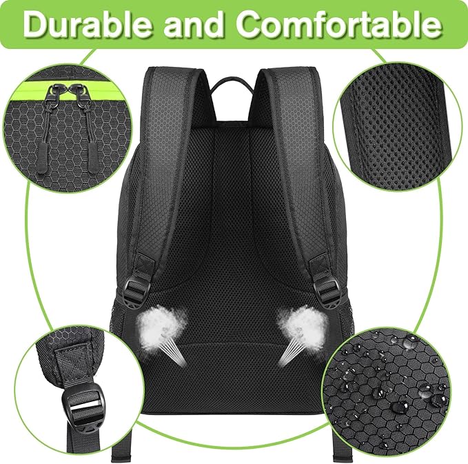 YOREPEK Soccer Backpack,Soccer Bag with Ball Holder, Water resistant Sport Equipment Bags Fit Basketball Volleyball Football-GravixFit