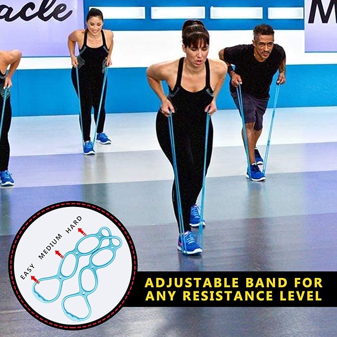 Walk at Home Workout Bands 7 Ring Adjustable Resistance Bands for Working Out Home Workout Walking Exercise Workout Bands Fitness Program Exercise Bands Stretch Bands for Recovery-GravixFit