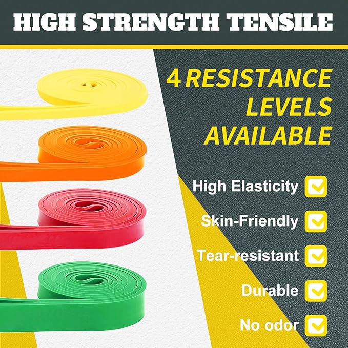 Exercise Bands Resistance Bands for Working Out,Pull Up Bands Set,at Home Workout Equipment,Workout Bands for Men and Women,Stretch Bands for Exercise-GravixFit