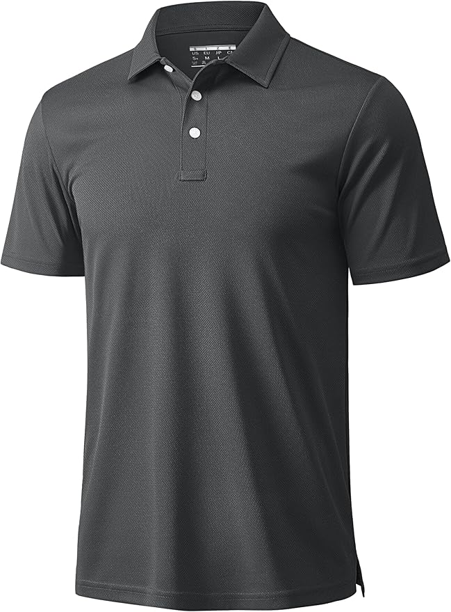 MAGCOMSEN Men's Polo Shirts 3 Buttons Casual Work T Shirts Quick Dry Short Sleeve Golf Shirt Pique Jersey Outdoor Performance-GravixFit