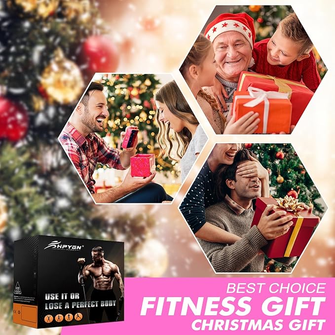 HPYGN Resistance Bands, Exercise Bands with Handles, Fitness Bands, Workout Bands with Door Anchor and Ankle Straps, for Heavy Resistance Training, Physical Therapy, Shape Body, Yoga, Home Workout Set-GravixFit