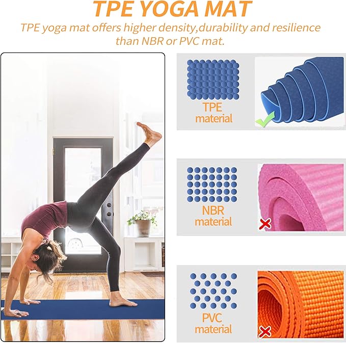 Yoga Starter Kit - 11-Piece Set with Yoga Blocks, Strap, Ball, Mat, Carrying Strap, Net Bag, Cooling Towel-GravixFit