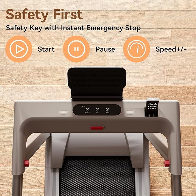 Treadmills for Home, 4-in-1 Foldable Treadmill with Incline, 300 LBS Capacity Running Treadmills for Home Small Spaces with Handles, 3.0 HP Folding Treadmill with Smart APP-GravixFit