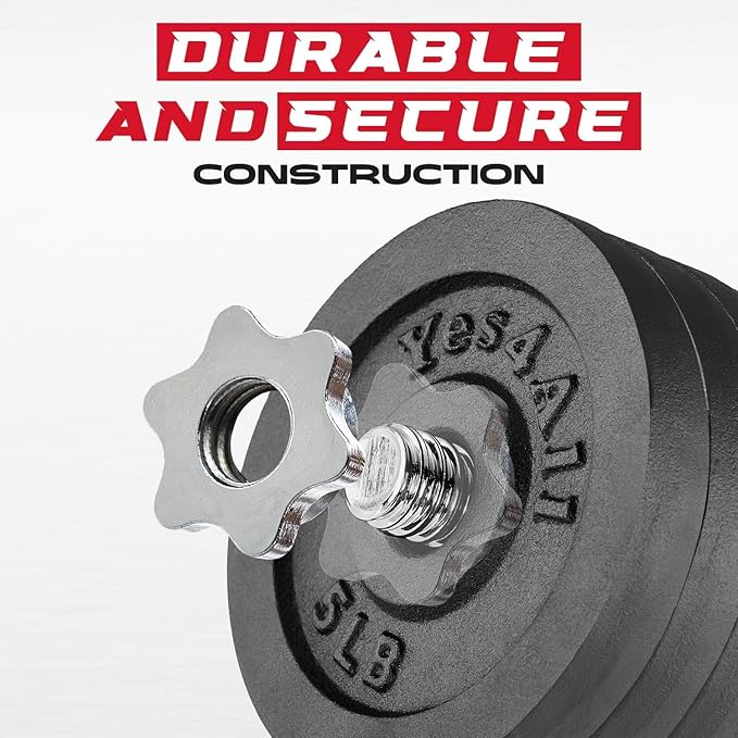 Yes4All Adjustable Dumbbell Set with Weight Plates/Connector - Exercise & Workout Equipment - Size Options 40lbs to 200lbs-GravixFit