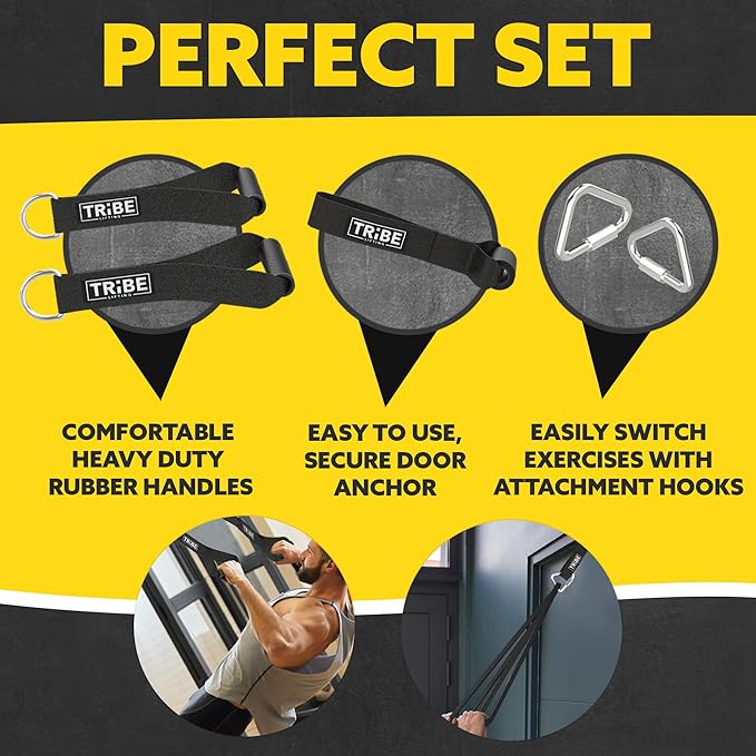 Long Resistance Bands for Working Out Men and Women - Set of 5 Pull-Up Bands, Rubber Handles and Door Anchor - Workout Bands Resistance for Men - Exercise Bands Resistance Bands Set-GravixFit