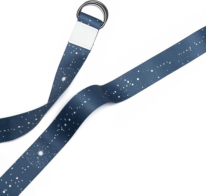 yogadesignlab YOGA DESIGN LAB | The Yoga Strap | Luxurious, Extra Long, Super Soft, Eco Printed | Studio Quality, Adjustable | Safely Stretch Further and Hold Longer | 8 ft Long-GravixFit