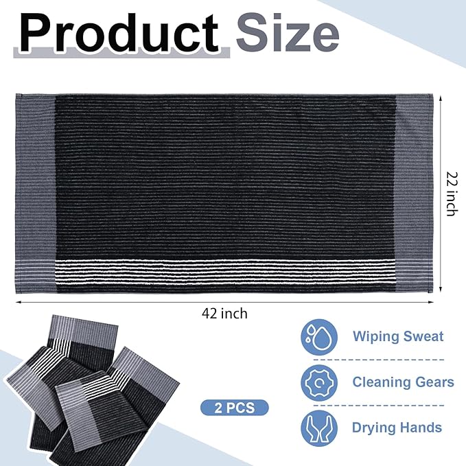 Mixweer Caddy Golf Towel 22" x 42" Large Caddy Towel Camping Sport Towels Cotton Soft Towels for Man Golf Lovers-GravixFit