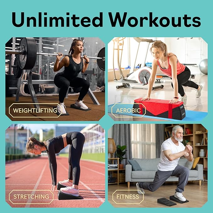 Squat Wedge - Squat Wedge Block 520 LBS Weight Capacity - Slant Board for Calf Stretching - Calf Stretcher Slant Board - yoga blocks-GravixFit